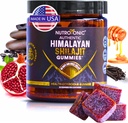 NutroTonic® Organic Himalayan Shilajit Gommies – grenade et vanille aromatisée – Shilajit pour les hommes et les femmes - MGO de miel sauvage Manuka +263 – Fabriqué aux États-Unis – 30 Gommies sains