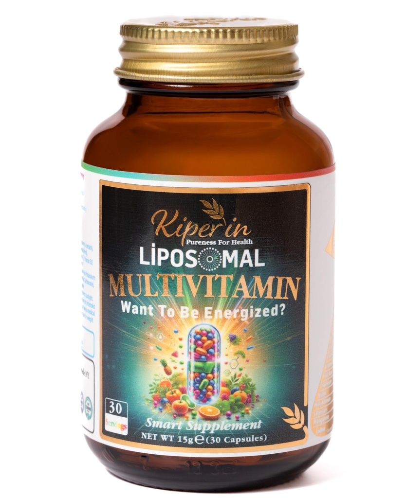Liposomal Multivitamin Smart Supplement | Clinically Proven | 13 Vitamins & Minerals - High Absorption A, C, D3, E, B, K, Biotin, Zinc, Iron.. | Boost Energy, Immune, Skin, Hair, Nail.. | 30 Capsules