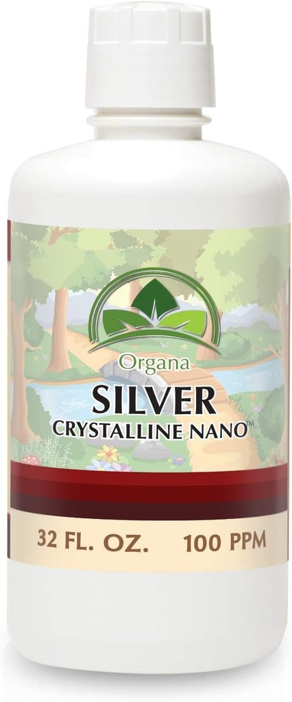 Organa cristalline Nano colloïdal argent - 100 PPM - 32 oz bouteille