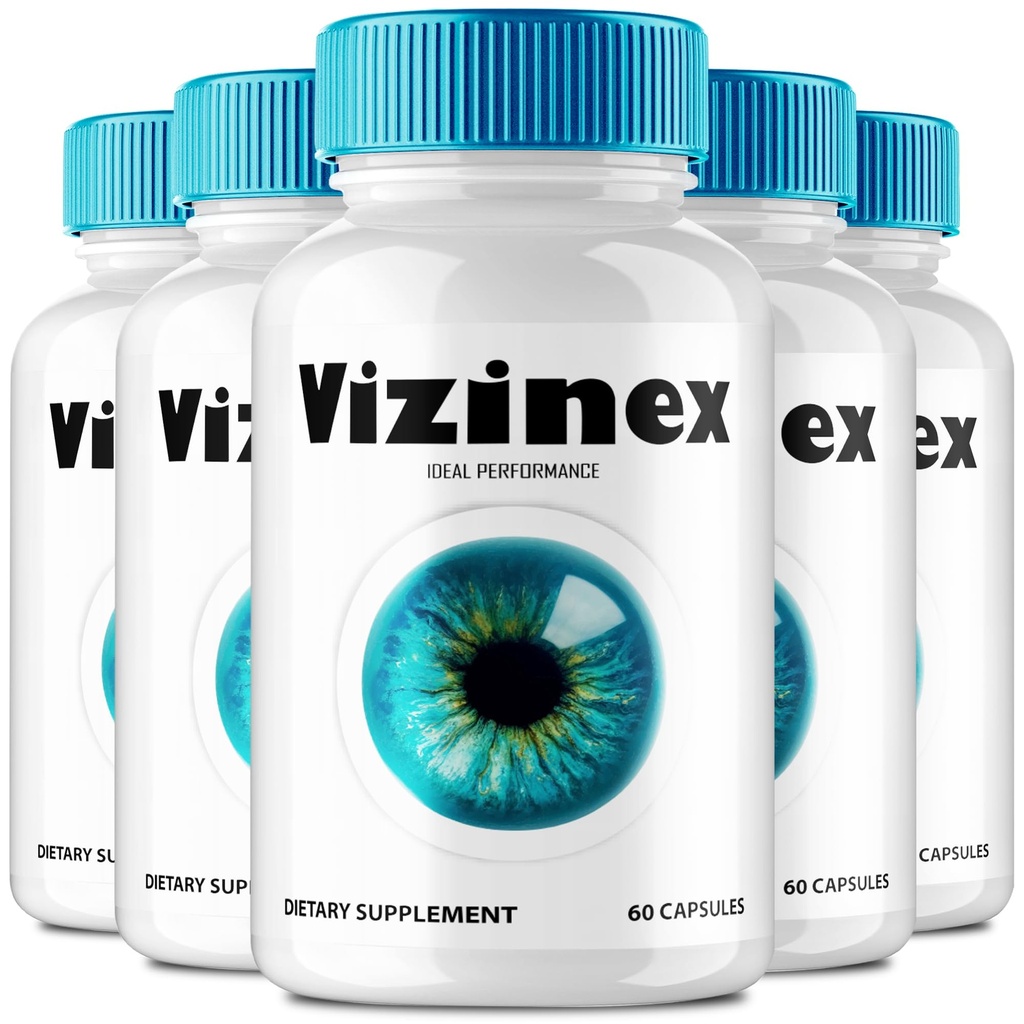 Vizinex Eye Health Supplements Capsules, Official Vizinex Eye Vitamin Pills - Extra Strength All Natural Vizi Nex for Visual Wellness & Crystal Clear Vision, Premium Blend Reviews (5 Pack)