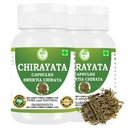 Chirayata Capsules | 500mg Swertia Chirata Extract | Natural Herbal Wellness Support | 120 Veg Capsules | High Potency | 100% Pure & Natural Supplement| Pack of 2
