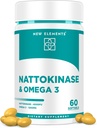 Omega 3 Huile de poisson 1200mg avec supplément de nattokinase 4000 FU Organic EPA EPA EPA EPA EPA EPA EPA EPA EPA EPA EPA EPA EPA EPA EPA EPA EPA EPA est dérivé de Natto japonais Soutien cardio-vasculaire et circulatoire 60 Softgels