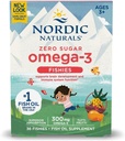 Nordic Naturals Nordic Omega-3 Fishies, Tutti Frutti - 36 Poissons - 300 mg Total Omega-3 avec EPA et DHA - Cerveau sain, humeur, vision et système immunitaire - Non-OGM - 36 portions