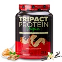 Nutrologie TRIPACT Poudre de protéines végétales - Protéines organiques de pois, de riz et de citrouille, BCAAs et de glutamine Remplacement à base de plantes Shakes for Muscle Recovery & Immunity, Peanut Butter & Vanilla, 20 portions