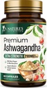 Suppléments Ashwagandha - 2100mg Ashwagandha Capsule pour les femmes et les hommes, Support antioxydant naturel, Extrait de racine Ashwa, Support calmant extra-fort avec poivre noir, végétalien et sans gluten - 60 capsules