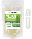 XPRS Nutra Taille 4 Capsules vides - 500 Compter Effacer Petites Capsules Vegan vides - Bricolage Gélule végétale Remplissage - Remplir Do-I-Youggie Pill Caps pour Suppléments