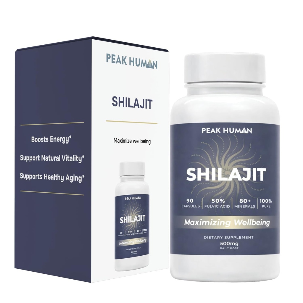 Pure Shilajit Capsules, Himalayan Shilajit Extract, Energy, Vitality & Immune Support, Fulvic Acid Trace Minerals for Strength & Performance, 90 Count, Labs