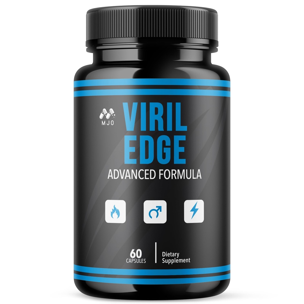Viril Edge Capsules, Official Viril Edge Pills for Men with All Natural Ingredients, Maximum Strength Supplement Premium Vitamins Supporting Optimal Wellness & Advanced Health Naturally (60 Capsules)