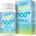1600 MG Supplément Liposomique NAD+, Supplément Boosting NAD+, Absorption Supérieure, Vitamine B3 pour la Défense du Vieillissement, Longévité, Énergie, Réparation, Non-OGM, 60 Softgels