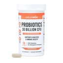 NatureWise Max Probiotiques pour les femmes et les hommes - 30 milliards CFU 18 souches avec prébiotiques - Pour la santé gustative et digestive - Capsules de libération retardée, sans gluten - 60 capsules[2-Mois]