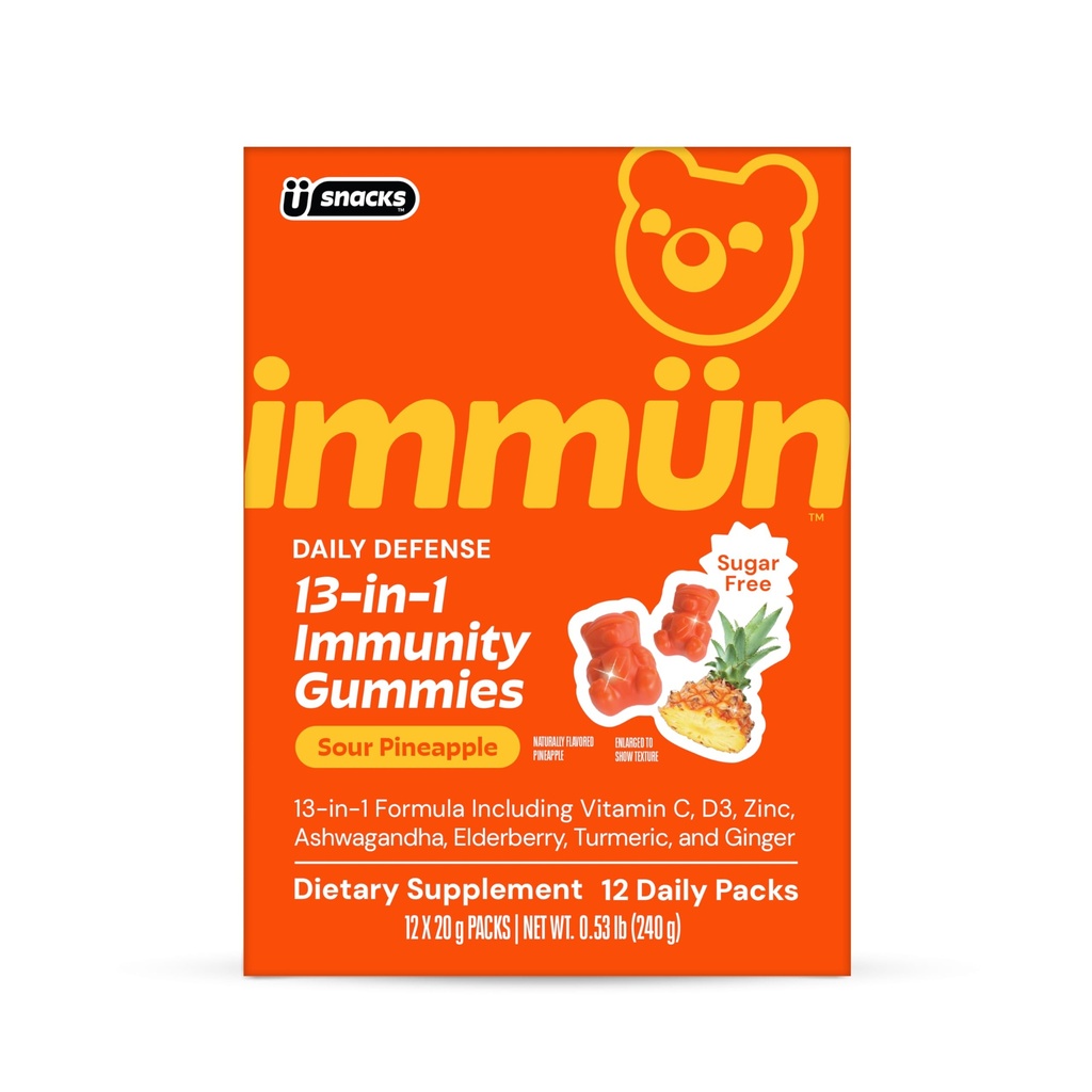 Immün by Gruns, Sugar-Free Gummies with 200mg Vitamin C, 12ct