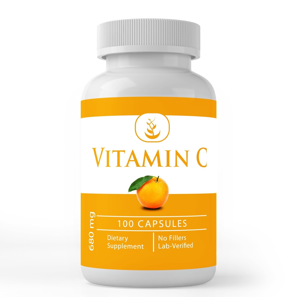 PURE ORIGINAL INGREDIENTS Vitamin C, (100 Capsules) Always Pure, No Additives Or Fillers, Lab Verified