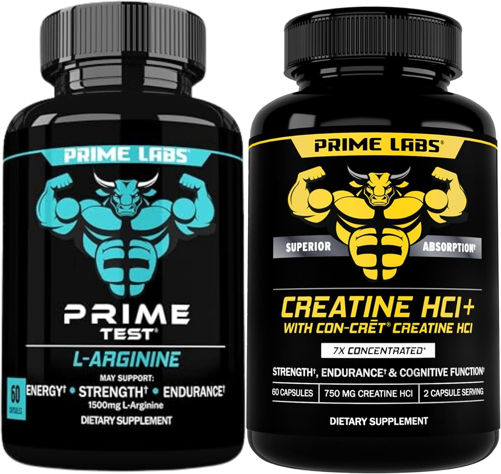 Prime Labs L Arginine (60 ct) + Creatine HCl Capsules (60 ct)