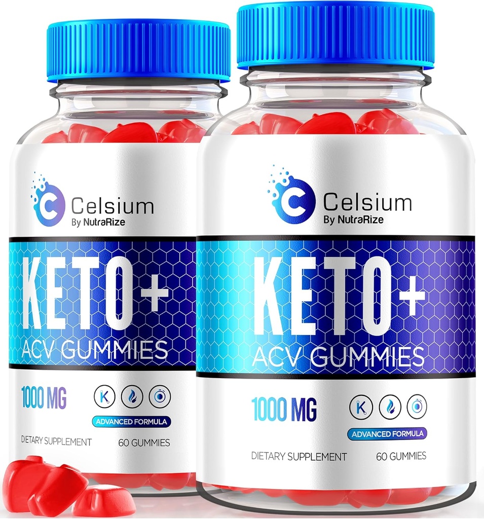 NutraRize (paquet de 2 Celsium Keto+ACV) Gummies, Vinaigre à cidre de pomme de formule avancée 1000MG, Keto officiel tout naturel, supplément alimentaire celsium, Commentaires (120 Gummies)