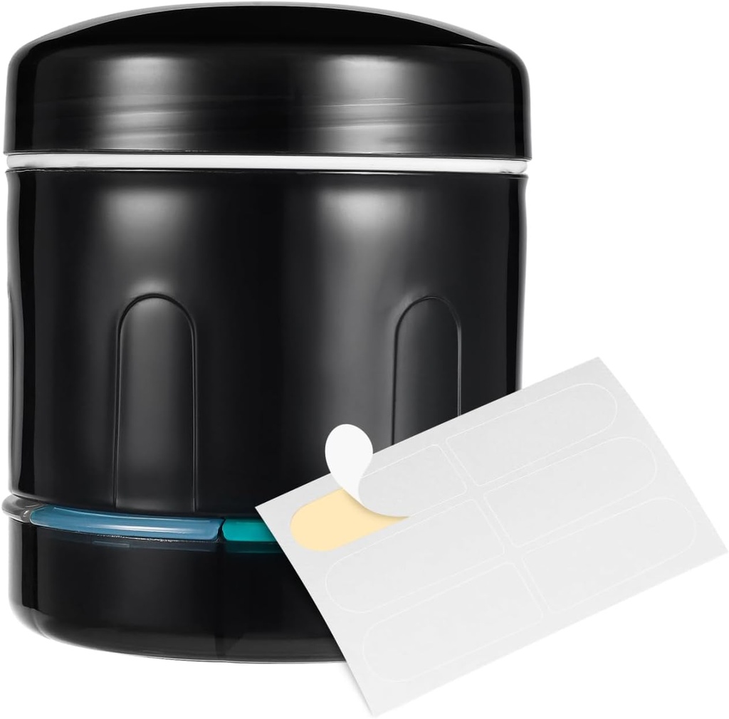 Sukuos Large Pill Organizer Daily avec un design d'ouverture large, organisateur de bouteille de pilule combinée avec 6 et 7 compartiments, boîte à pilules hebdomadaire pour tenir divers médicaments/vitamines, comprend 12 étiquettes Pcs