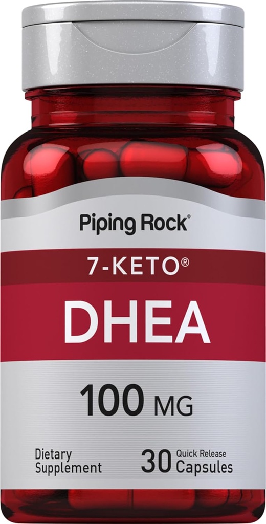 Piping Rock DHEA Supplément pour les femmes et les hommes 100mg de 100mg de 30 capsules 7-Keto