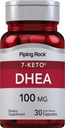 Piping Rock DHEA Supplément pour les femmes et les hommes 100mg de 100mg de 30 capsules 7-Keto