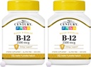 21e siècle B 12 2500 mcg Comprimés sublinguals, 110 comtes (paquet de 2)