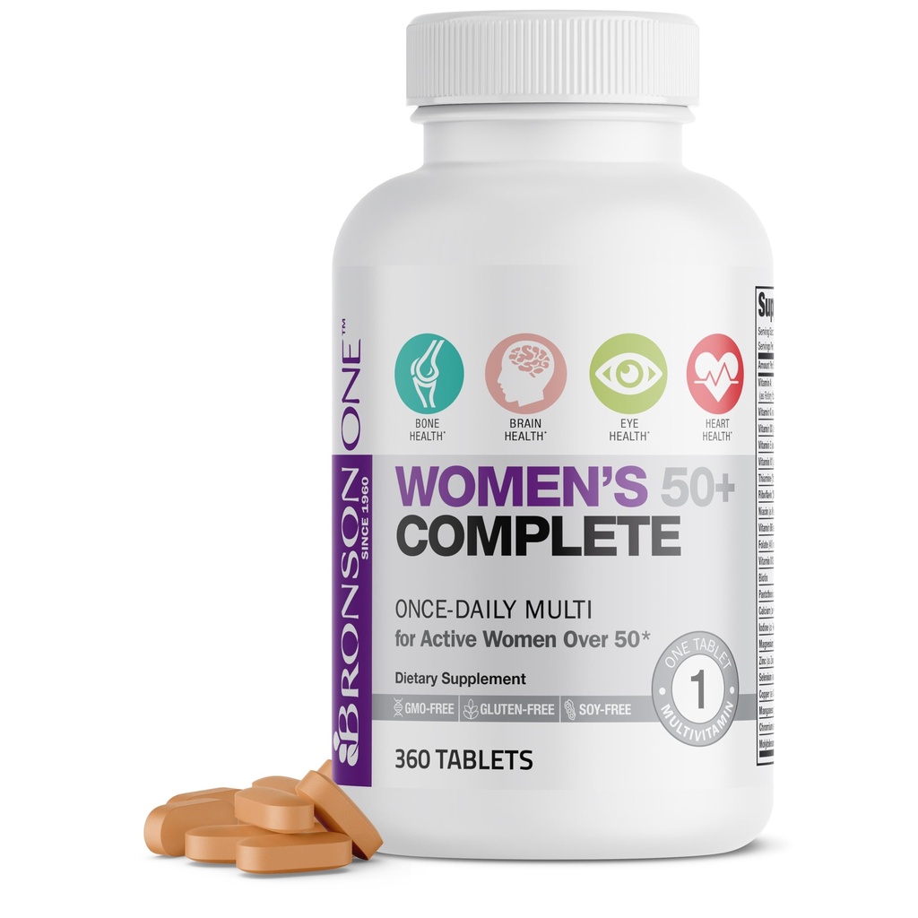Bronson ONE Daily Women’s 50+ Complete Multivitamin Multimineral, 360 Tablets