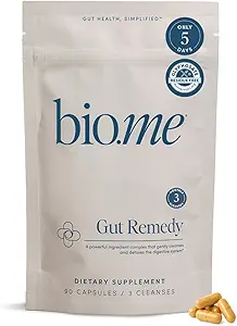 Biome Gut Remedy Capsules avec Berberine (5 jours de nettoyage, 3 mois d'approvisionnement, 90 capsules), Gut Cleanse avec Citrate de Magnésium, Immunoline, L-Glutamine - Reset Système digestif, rééquilibre Microbiome
