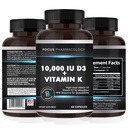 Vitamine K2 avec supplément D3 Extra Strength Bone.