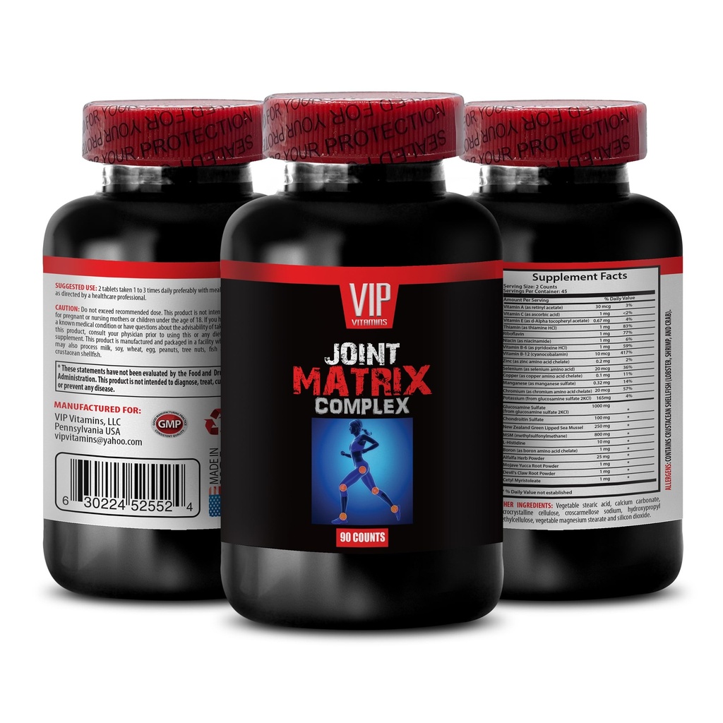 JOINT SUPPORT SUPPLEMENT - joint support vitamins, knee support, premium joint formula, joint support, Manganese, B-6, L-Histidine, Glucosmine sulfate, Devils Claw, support supplement for men 1Bot