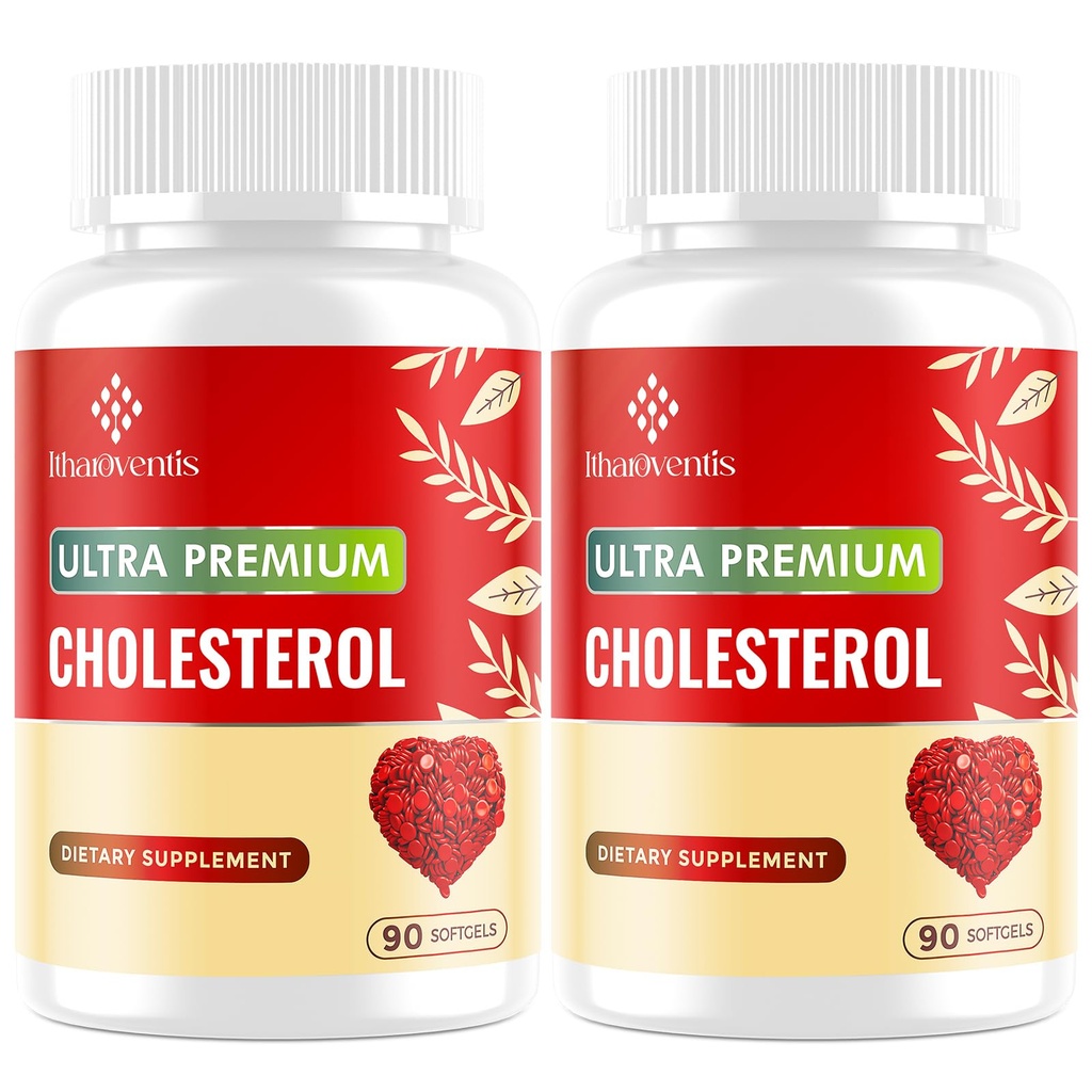 Itharoventis Plant Sterols Supplement with Omega-3, Red Yeast Rice, Bergamot & Garlic, High Absorption Formula - 180 Softgels