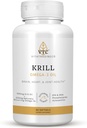 VTC VitaTradingCo. Krill Omega-3 Supplément à l'huile de krill (NKO) EPA & DHA 100mg Pure Antarctic Neptune Krill Oil (NKO) EPA & DHA Astaxanthin) Cerveau, coeur, articulations et soutien oculaire 60 Softgels