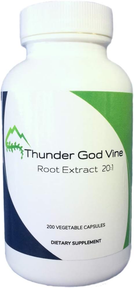 Thunder God Vine Root Extraction de Tripterygium wilfordii de 20:1 Concentration de 200 x 100mg Capsules végétaliennes de fabrication américaine