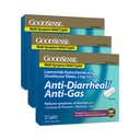 GoodSense Loperamide Hydrochloride 2mg and Simethicone 125mg Tablets, Anti-Diarrheal and Anti-Gas, Relieves Cramps, Bloating, and Gas, 12 Caplets per Box (Pack of 3)