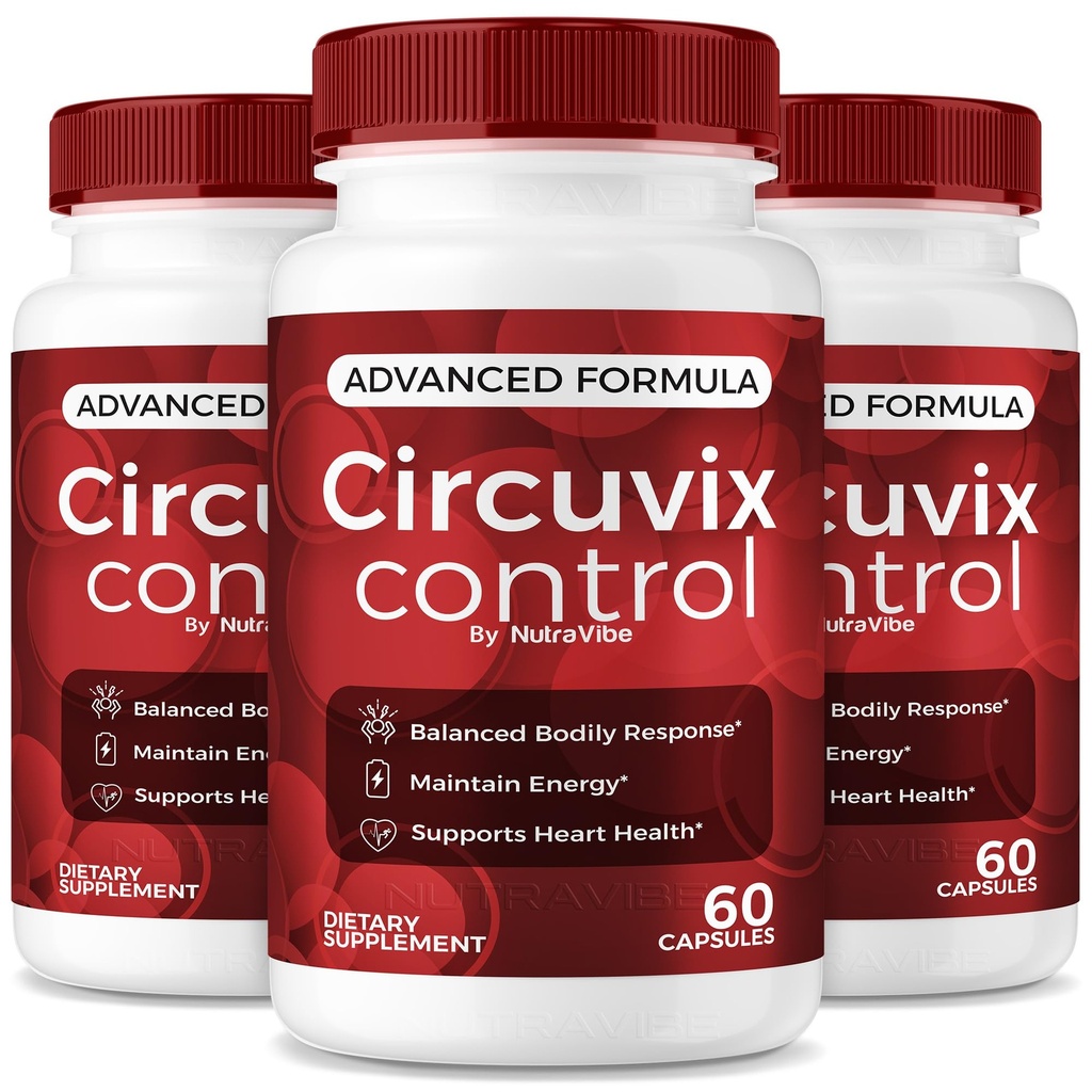 (3 Pack) Circuvix Control – Advanced Circulation & Flow Support Formula with Clean, Potent Blend to Maintain Balanced Levels & Everyday Energy | CircuvixControl Easy-to-Swallow Pills (180 Capsules)