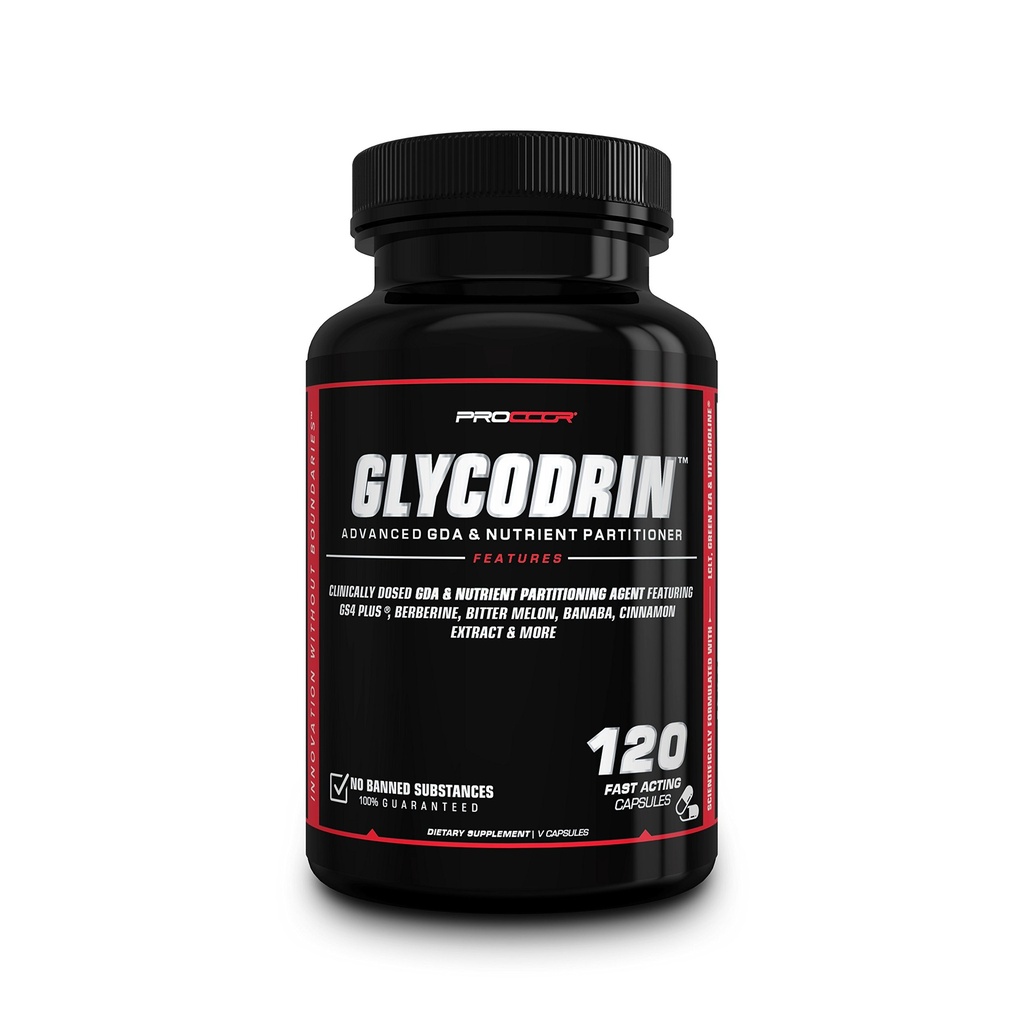 GLYCODRIN - GDA with Berberine, Cinnamon, Banaba, Bittermelon, Panax Ginseng, GS4 Plus and More; 120 V Capsules (60 Servings), Gelatin-Free