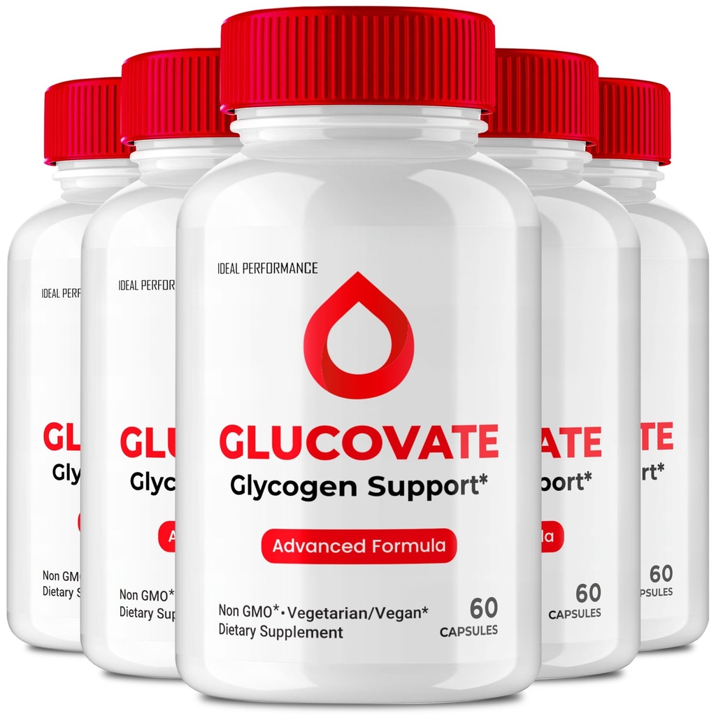 Glucovate Capsules, Glucovate Blood Support Supplement Pills - Maximum Strength, All Natural Healthy Circulation & Stable Levels, Advanced Formula Gluco vate Health Support Reviews (5 Pack)