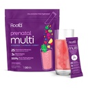 Poudre de multivitamines prénatales - 25 vitamines et minéraux avec 3 électrolytes, folate, fer, D3 pour maman et bébé, 7 superaliments et probiotiques, vitamines sans sucre et hydratation