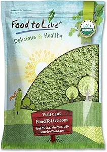 Nourriture pour le blé biologique en poudre, 4 livres — Non-OGM, Leaf entier, cru, non irradié, pur, végétalien superfood, en vrac, idéal pour le jus, riche en fibres, chlorophylle, acides gras et minéraux