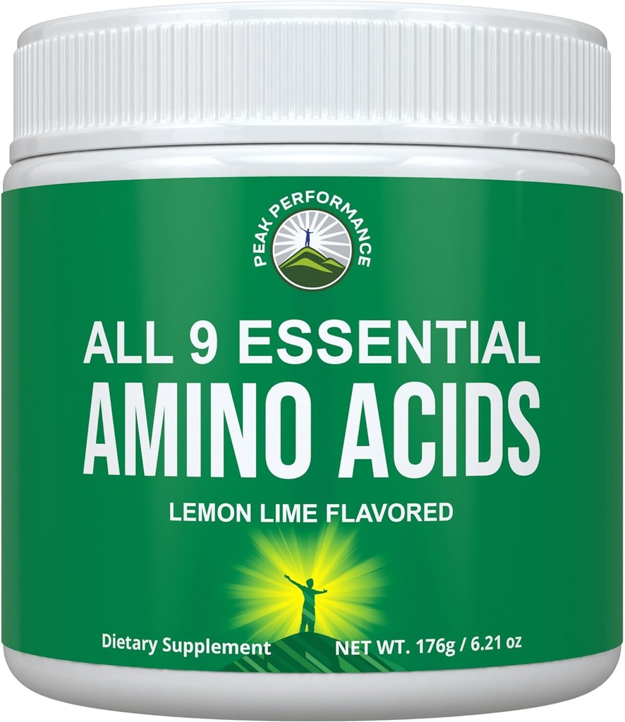 Tous les 9 acides aminés essentiels en poudre avec 26 études cliniques. AAE 32X Effective vs BCAA / BCAAS Branched Chain Aminos. Supplément EAA avant ou après l'entraînement pour l'énergie et la croissance musculaire. Lime de citron