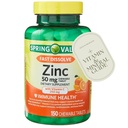 Zinc with Vitamin C 50mg, Orange Flavor, 150 Fast Dissolve Chewable Tablets – Immune Support Supplement with Vitamin Guide