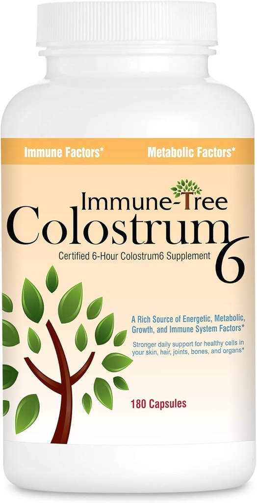 100% Pure Bovine Colostrum (Grass-Fed) | High IgG for Immune Support & Gut Health | Anti-Aging | Colostrum | 180 Capsules