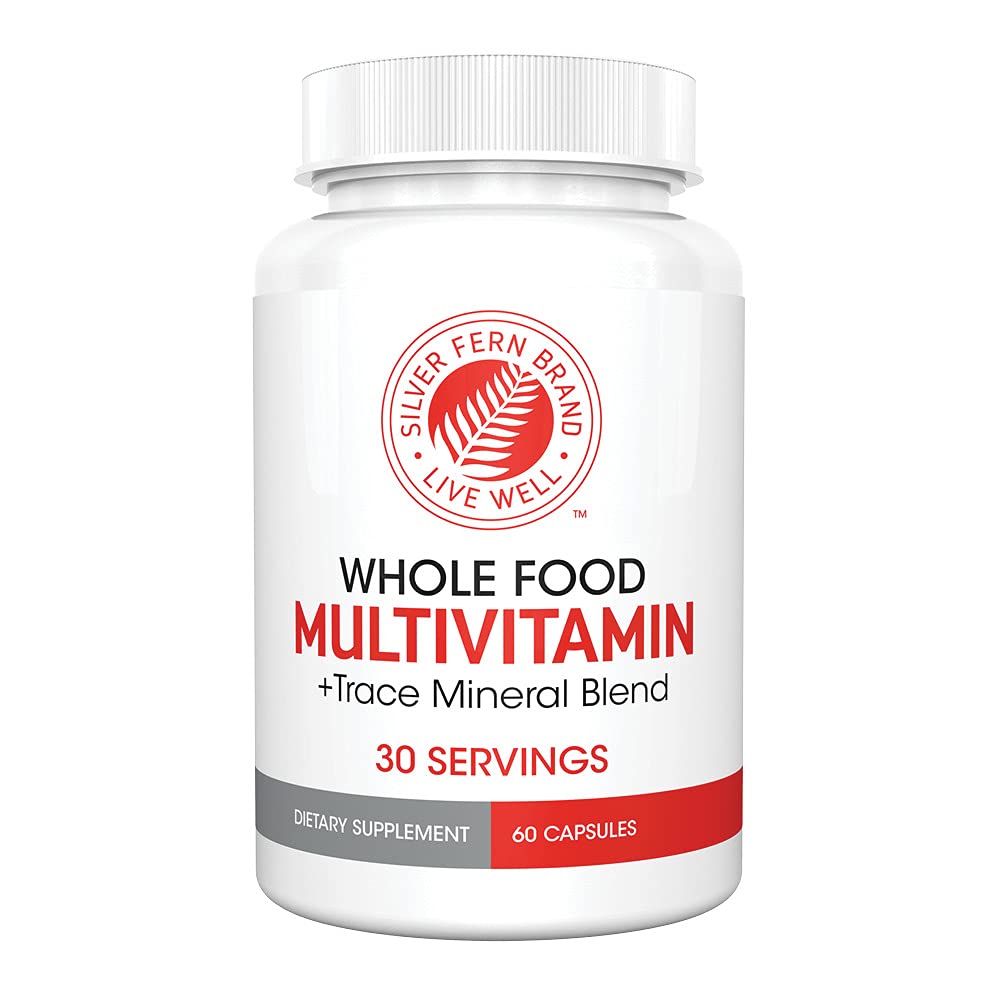 Argent Fern aliments entiers quotidien multivitamine avec / Trace Mineral Blend supplément - 1 bouteille - 60 Vegicaps - 30 jours d'approvisionnement - naturel, non-OGM, végétalien, hommes et femmes multivitamine - Zéro synthétique