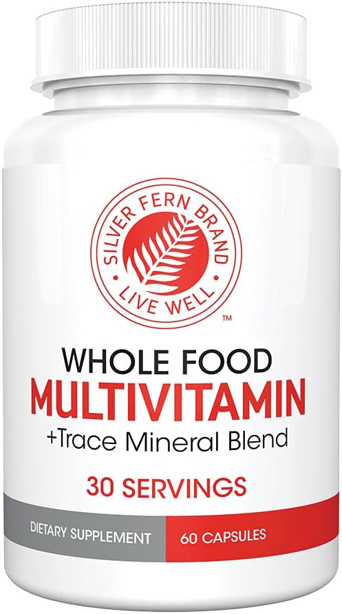 Argent Fern aliments entiers quotidien multivitamine avec / Trace Mineral Blend supplément - 1 bouteille - 60 Vegicaps - 30 jours d'approvisionnement - naturel, non-OGM, végétalien, hommes et femmes multivitamine - Zéro synthétique