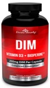 Supplément DIM 250mg avec vitamine D3 Plus BioPerine - Soutien à la ménopause et à l'estrogène Diindolylméthane, soutien à l'équilibre hormonal pour les femmes et les hommes - 90 capsules végétariennes