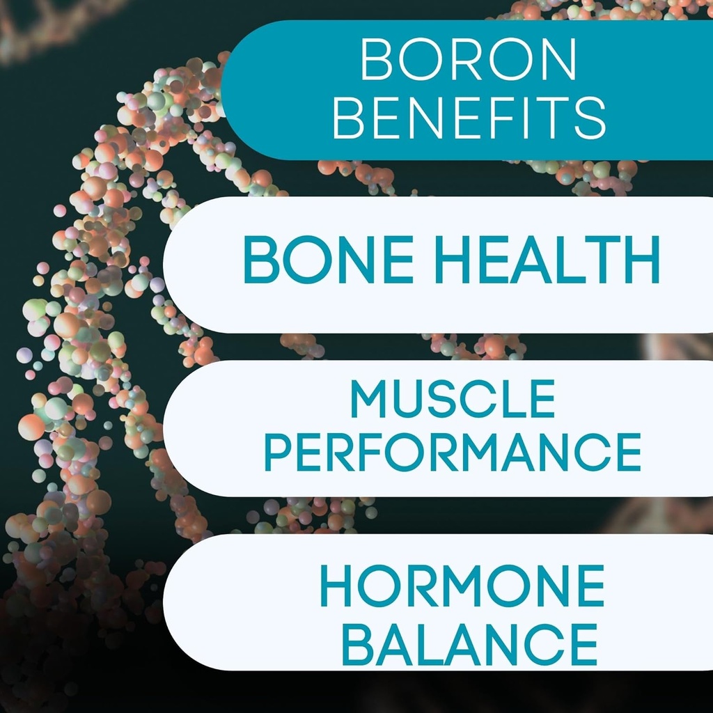 Boron Mineral Supplement - 30mg=60 Count=60 Trace Minerals Your Body Needs to Maintain Optimal Health and Wellness.