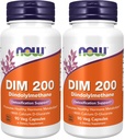 NOW Foods Supplements,DIM 200 (Diindolylmethane) with Calcium D-Glucarate,90 Veg Capsules,(Pack of 2)