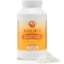 Alkaline for Life Alkalini-C Buffered Vitamin C Powder, Corn-Free | 1,584 mg L-Ascorbate per Half-Teaspoon; with Potassium, Calcium, Magnesium, Zinc; Non-Acidic, Gentle on the Stomach; Vegan