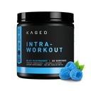 Poudre à l'intérieur de l'atelier Kaged dans les BCAA, L-Citrulline et Beta-Alanine pour l'endurance 124mg Bio purCaf caféine en poudre de noix de coco 20 portions Bleu framboise