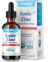 LIQUIDHEALTH USDA Bio Ionic Zinc High Potency Drops - Trace Mineral Liquid Vitamine Supplement pour Adultes et Enfants - Immune & Digestive Support, Skin & Wound Health - USA Made, Vegan, Non-OGM (2 oz)