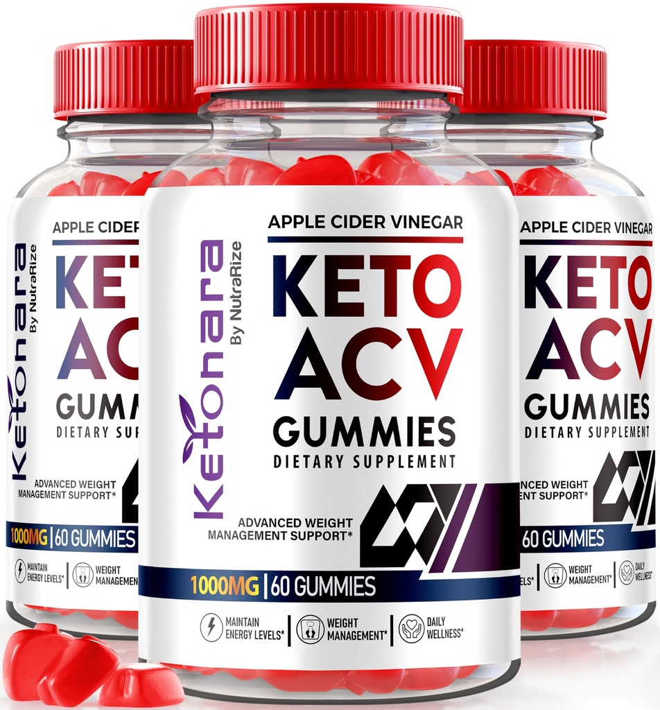 (3 Pack) Ketonara Keto ACV Gummies, Ketonara ACV Keto Formula for Advanced Weight Loss, Ketonara Keto Plus ACV Dietary Supplement, Keto + ACV Gummy, Keto nara Gomitas Reviews (180 Gummies)