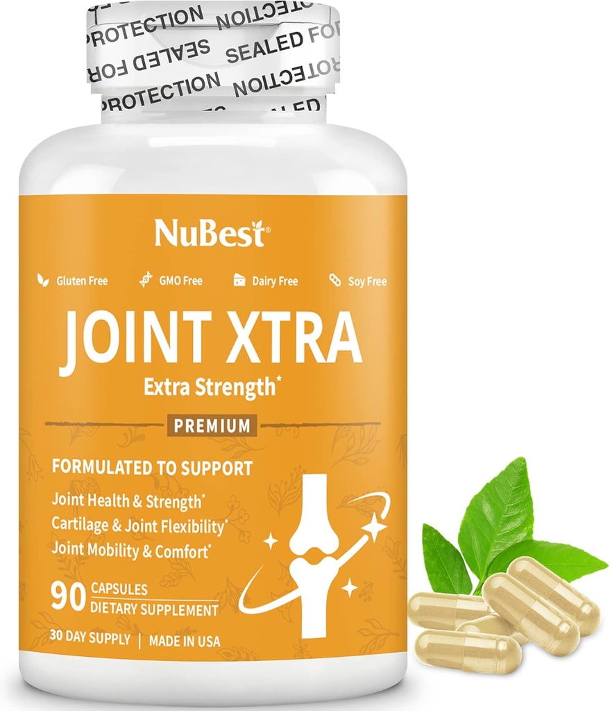NuBest Joint Xtra - Supplément de soutien conjoint Formule de santé conjointe avec force articulaire triple - Glucosamine, Chondritine, Turmeric, MSM