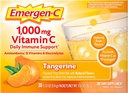 Emergen-C 1000mg Vitamine C Immune Support Poudre Tangerine 30CT comprend le zinc, le manganèse, 7 B Vitamines et électrolytes pour les essentiels de retour à l'école