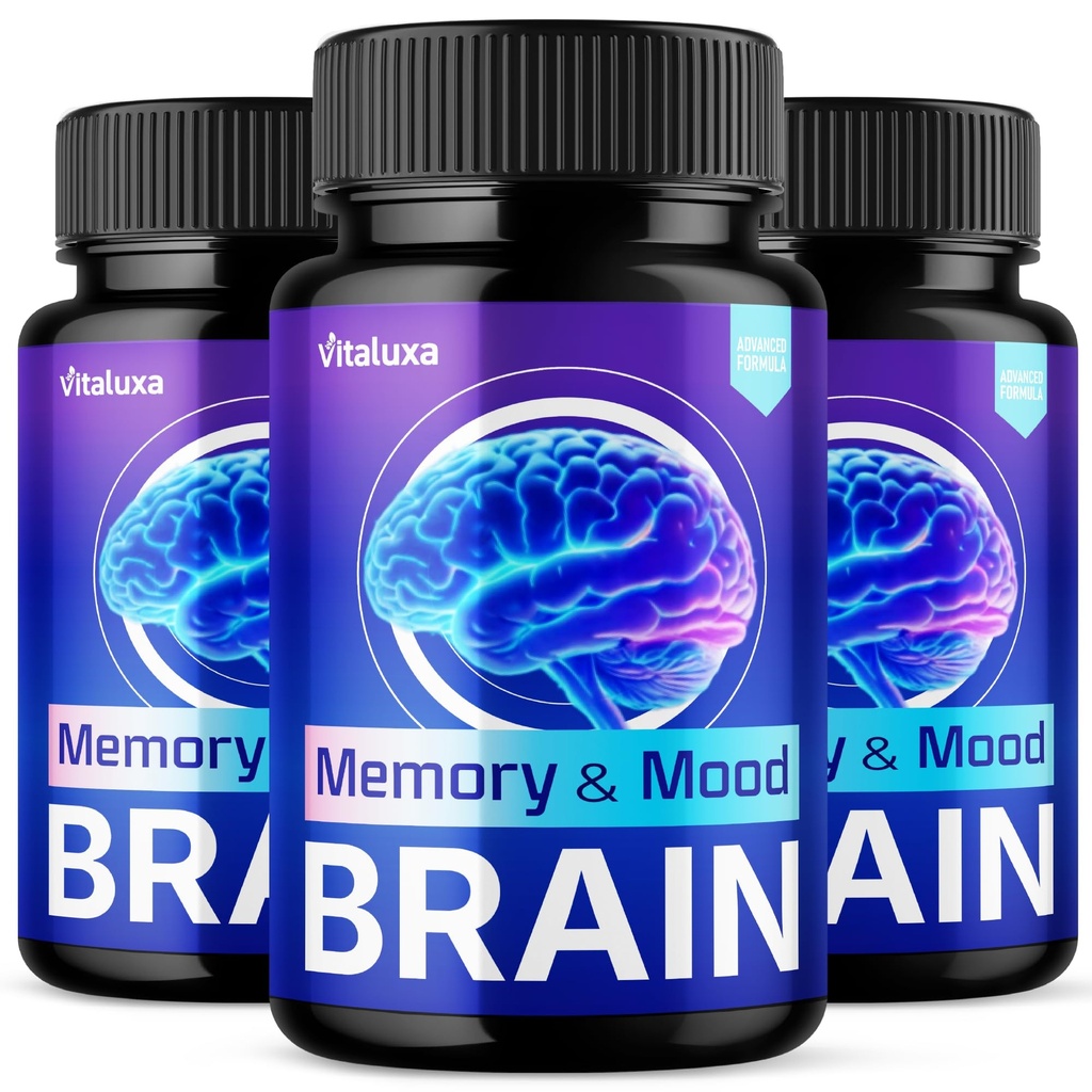 (3 Pack) Brain Memory and Mood Capsules, Memory & Mood Brain Capsulas Supplement, Brain Health & Loss Support Pills, Cleansing Double Clean Pastillas, Advanced Wellness Nootropic Pills Reviews (180ct)